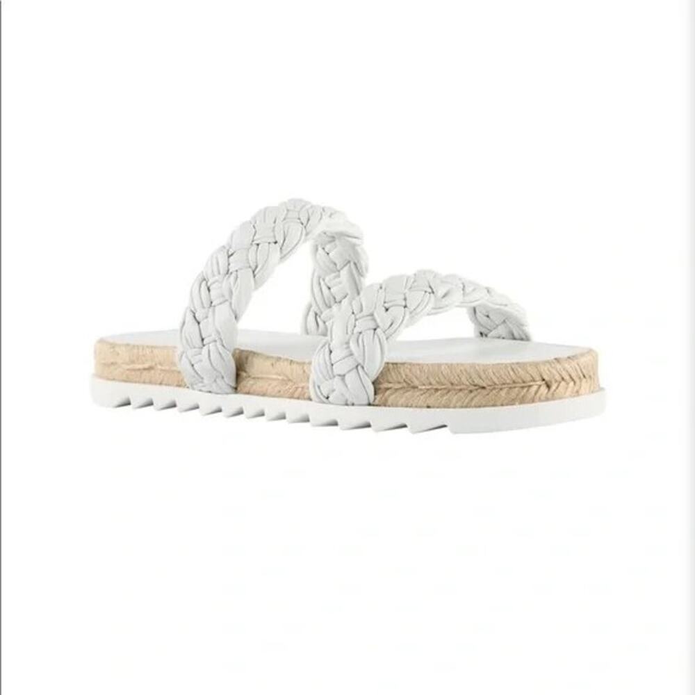 Marc Fisher Jaimee White Braided Espadrille Sandal - Picture 11 of 14